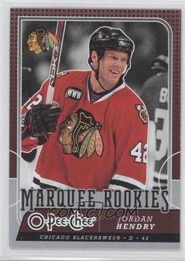 2008-09 O-Pee-Chee - [Base] #548 - Marquee Rookies - Jordan Hendry