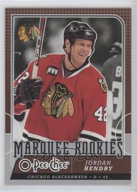 2008-09 O-Pee-Chee - [Base] #548 - Marquee Rookies - Jordan Hendry