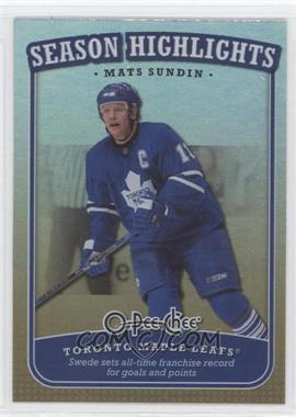 2008-09 O-Pee-Chee - Season Highlights #SH-12 - Mats Sundin