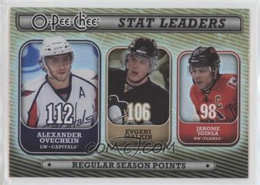 2008-09 O-Pee-Chee - Stat Leaders #SL1 - Alex Ovechkin, Evgeni Malkin, Jarome Iginla