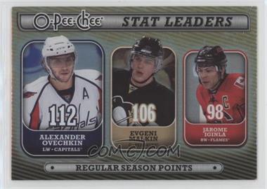 2008-09 O-Pee-Chee - Stat Leaders #SL1 - Alex Ovechkin, Evgeni Malkin, Jarome Iginla