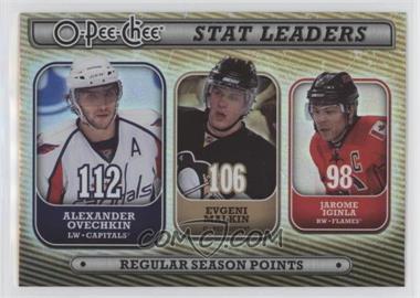 2008-09 O-Pee-Chee - Stat Leaders #SL1 - Alex Ovechkin, Evgeni Malkin, Jarome Iginla