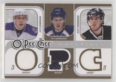 2008-09 O-Pee-Chee - Triple Materials #3M-JNJ - Jack Johnson, Erik Johnson, Matt Niskanen