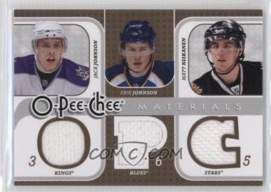 2008-09 O-Pee-Chee - Triple Materials #3M-JNJ - Jack Johnson, Erik Johnson, Matt Niskanen