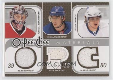 2008-09 O-Pee-Chee - Triple Materials #3M-ZKA - Nikolai Khabibulin, Nikolai Zherdev, Nik Antropov [EX to NM]