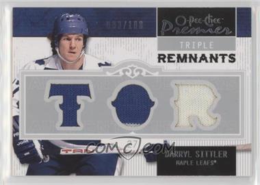 2008-09 O-Pee-Chee Premier - Premier Remnants - Triple #PR-DS - Darryl Sittler /100