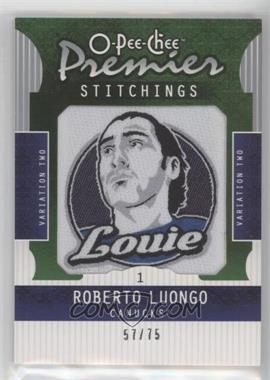 2008-09 O-Pee-Chee Premier - Premier Stitchings - Variations #PS-RL - Roberto Luongo /75