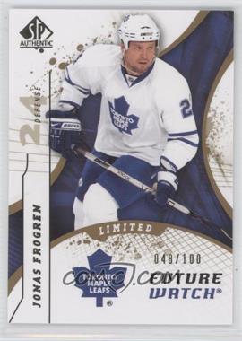 2008-09 SP Authentic - [Base] - Limited #170 - Future Watch - Jonas Frogren /100