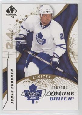 2008-09 SP Authentic - [Base] - Limited #170 - Future Watch - Jonas Frogren /100