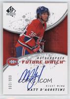 Autographed Future Watch - Matt D'Agostini #/999