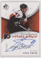 Autographed Future Watch - Luca Sbisa #/999