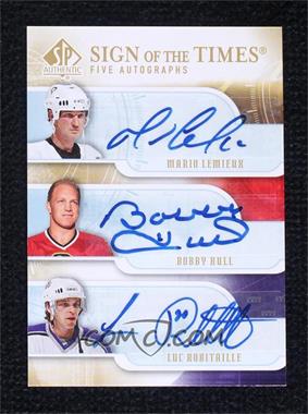 2008-09 SP Authentic - Sign of the Times Five #ST5-600G - Bobby Hull, Dino Ciccarelli, Luc Robitaille, Mario Lemieux, Jari Kurri /7