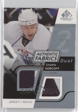 2008-09 SP Game Used Edition - Authentic Fabrics Dual - Platinum Jersey Patch #AF-SH - Shawn Horcoff /25