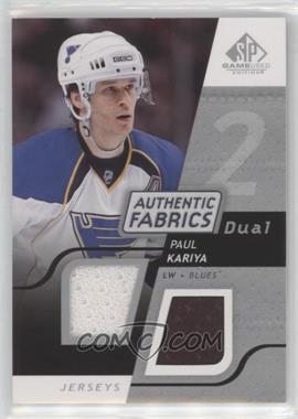 2008-09 SP Game Used Edition - Authentic Fabrics Dual #AF-PA - Paul Kariya