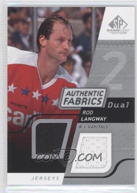 2008-09 SP Game Used Edition - Authentic Fabrics Dual #AF-RL - Rod Langway