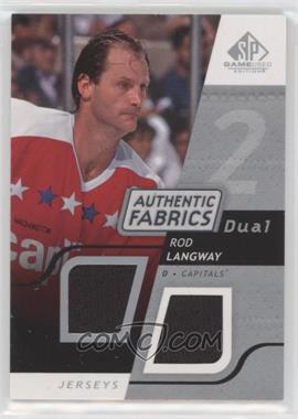 2008-09 SP Game Used Edition - Authentic Fabrics Dual #AF-RL - Rod Langway