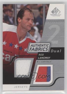 2008-09 SP Game Used Edition - Authentic Fabrics Dual #AF-RL - Rod Langway