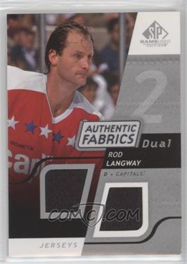 2008-09 SP Game Used Edition - Authentic Fabrics Dual #AF-RL - Rod Langway