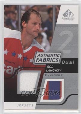 2008-09 SP Game Used Edition - Authentic Fabrics Dual #AF-RL - Rod Langway