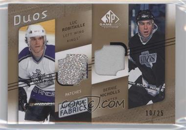 2008-09 SP Game Used Edition - Authentic Fabrics Duos - Gold Patch #AF2-RN - Luc Robitaille, Bernie Nicholls /25