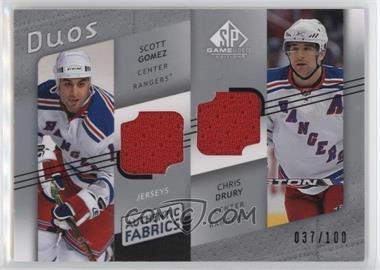 2008-09 SP Game Used Edition - Authentic Fabrics Duos #AF2-GD - Scott Gomez, Chris Drury /100