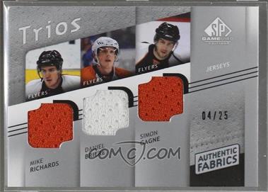 2008-09 SP Game Used Edition - Authentic Fabrics Trios #AF3-GBR - Mike Richards, Daniel Briere, Simon Gagne /25 [Noted]