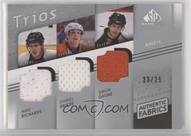 2008-09 SP Game Used Edition - Authentic Fabrics Trios #AF3-GBR - Mike Richards, Daniel Briere, Simon Gagne /25