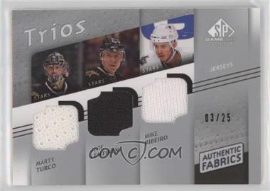 2008-09 SP Game Used Edition - Authentic Fabrics Trios #AF3-RTL - Marty Turco, Jere Lehtinen, Mike Ribeiro /25