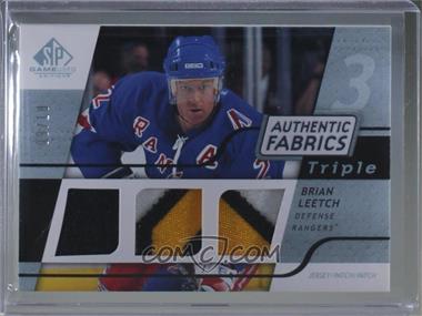 2008-09 SP Game Used Edition - Authentic Fabrics Triple - Platinum Patch #3AF-LT - Brian Leetch /10