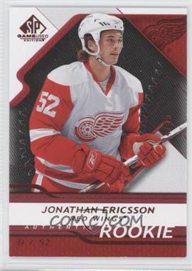 2008-09 SP Game Used Edition - [Base] - Platinum #131 - Authentic Rookies - Jonathan Ericsson /25