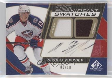 2008-09 SP Game Used Edition - SIGnificant Swatches - Gold #SS-NZ - Nikolai Zherdev /10 [EX to NM]