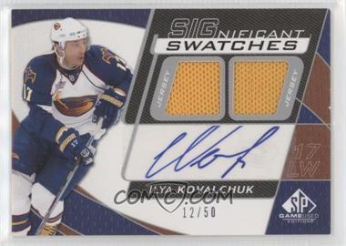 2008-09 SP Game Used Edition - SIGnificant Swatches #SS-IK - Ilya Kovalchuk /50