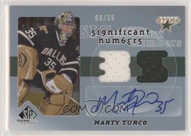 2008-09 SP Game Used Edition - Significant Numbers #SN-MT - Marty Turco /35