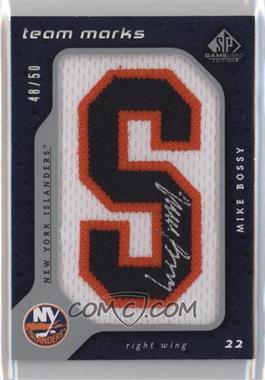 2008-09 SP Game Used Edition - Team Marks #TM-MI - Mike Bossy /50