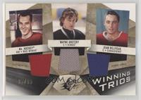 Gordie Howe, Wayne Gretzky, Jean Beliveau #/99