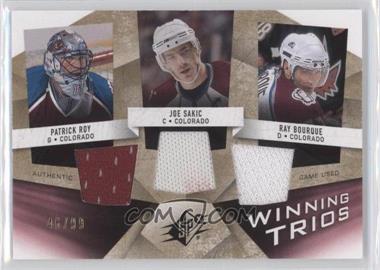 2008-09 SPx - Winning Trios #WT-RSB - Patrick Roy, Joe Sakic, Ray Bourque /99