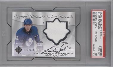 2008-09 Ultimate Collection - Signed Ultimate Debut Threads #SDT-SC - Luke Schenn /35 [PSA 10 GEM MT]