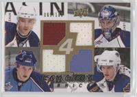 Tobias Enstrom, Kari Lehtonen, Ilya Kovalchuk, Colby Armstrong #/100