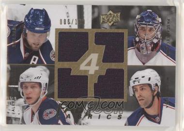 2008-09 Upper Deck - Fab Four Fabrics #FF-CLB - Pascal Leclaire, Michael Peca, Alexandre Picard, Rick Nash /100