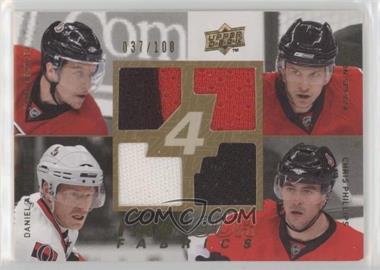 2008-09 Upper Deck - Fab Four Fabrics #FF-OTT - Chris Phillips, Daniel Alfredsson, Dany Heatley, Jason Spezza /100