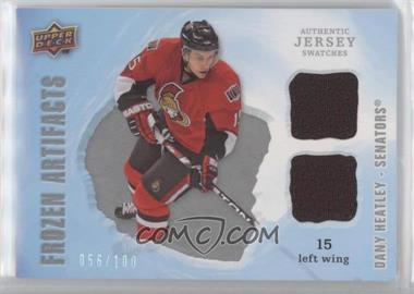 2008-09 Upper Deck Artifacts - Frozen Artifacts Jersey - Dual Silver #FAD-HE - Dany Heatley /100