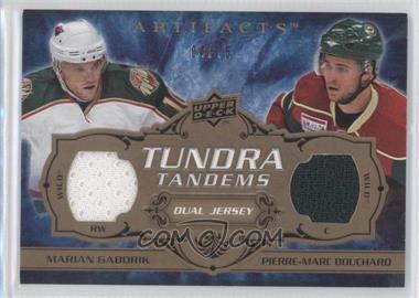 2008-09 Upper Deck Artifacts - Tundra Tandems Dual Jerseys - Copper #TT-MW - Marian Gaborik, Pierre-Marc Bouchard /75