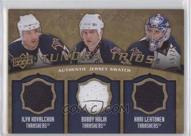 2008-09 Upper Deck Artifacts - Tundra Trios - Gold Jerseys #T3-HKL - Ilya Kovalchuk, Bobby Holik, Kari Lehtonen /75