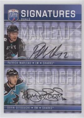 2008-09 Upper Deck Be a Player - Duals Signatures #S2-MS - Patrick Marleau, Devin Setoguchi