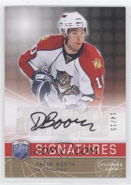 2008-09 Upper Deck Be a Player - Signatures - Player's Club #S-BO - David Booth /15
