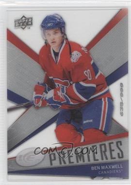 2008-09 Upper Deck Ice - [Base] #124 - Ice Premieres Level 3 - Ben Maxwell /999