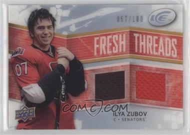 2008-09 Upper Deck Ice - Fresh Threads - PETG #FT-IZ - Ilya Zubov /100