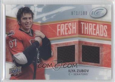 2008-09 Upper Deck Ice - Fresh Threads - PETG #FT-IZ - Ilya Zubov /100