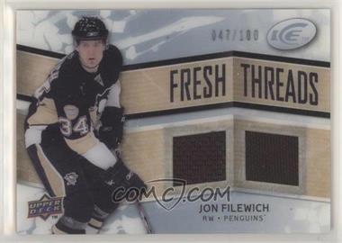 2008-09 Upper Deck Ice - Fresh Threads - PETG #FT-JF - Jonathan Filewich /100 [EX to NM]