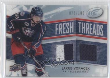 2008-09 Upper Deck Ice - Fresh Threads - PETG #FT-JV - Jakub Voracek /100